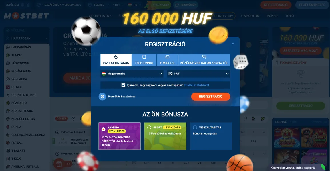 Regisztráció és fiók létrehozása a Mostbet online platformon